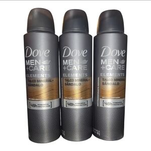Dove sandalwood Mineral Powder Men+Care Dry Spray 48H Antiperspirant SPANISH
